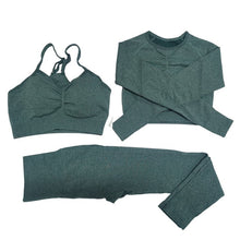 Load image into Gallery viewer, Seamless Women Gym Set Long Sleeve Top Belly Control High Waist Sport Leggings Gym Clothes Girls Tracksuit Sport Suit Sportwear
