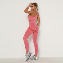 Load image into Gallery viewer, Seamless Women Gym Set Long Sleeve Top Belly Control High Waist Sport Leggings Gym Clothes Girls Tracksuit Sport Suit Sportwear