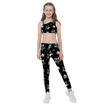 Load image into Gallery viewer, Camouflage Sports Suit 2 Piece Yoga Sets Running Gymnastics Dancewear Sleeveless Tank Crop Tops+Pants Sport Tracksuits for Girls
