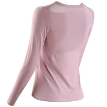 Load image into Gallery viewer, Women Breathable body-building Fitness T shirt long sleeves sports T-shirt mesh sexy back Running shirt yoga top Gym clothes