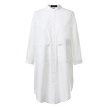 Load image into Gallery viewer, Women Lace Crochet Shirt ZANZEA Casual Lapel Neck Long Sleeve Hollow Out Shirts Loose Long Tops Femme Patchwork Blusas Chemise