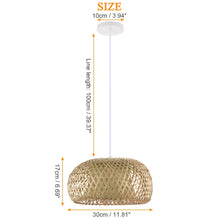 Load image into Gallery viewer, LemonBest Chinese Lighting Rattan Lamp Hand Made Bamboo Chandelier Retro Garden Restaurant Bedroom Cafe Bar Lounge