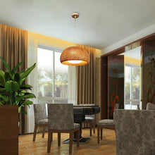 Load image into Gallery viewer, LemonBest Chinese Lighting Rattan Lamp Hand Made Bamboo Chandelier Retro Garden Restaurant Bedroom Cafe Bar Lounge