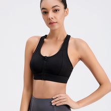 Load image into Gallery viewer, Sports Bra Women Fitness Yoga Bras Workout Zip Front Wireless Bras For Women Mesh Tank Crop Top Zipper Training Gym Tops Wear