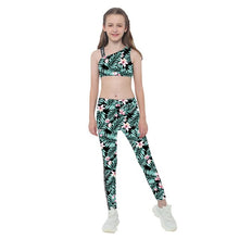 Load image into Gallery viewer, Camouflage Sports Suit 2 Piece Yoga Sets Running Gymnastics Dancewear Sleeveless Tank Crop Tops+Pants Sport Tracksuits for Girls