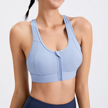 Load image into Gallery viewer, Sports Bra Women Fitness Yoga Bras Workout Zip Front Wireless Bras For Women Mesh Tank Crop Top Zipper Training Gym Tops Wear

