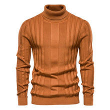 Load image into Gallery viewer, AIOPESON Winter Slim Fit Warm Pullovers Turtleneck Sweater Men Quality Knitted Striped Mens Sweaters Pull Men
