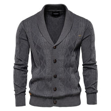 Load image into Gallery viewer, AIOPESON Cotton Argyle Cardigan Men Casual Single Breasted Solid Color Business Mens Cardigans New Winter Fashion Sweater Man
