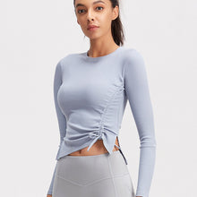Load image into Gallery viewer, Gym Sport Shirt Women Quick Dry Sport Shirts Solid High Elastic Workout Fitness Yoga Top Running Breathable Long sleeve T-Shirts
