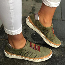 Load image into Gallery viewer, 2021 Women Slip on Sneakers Shallow Loafers Vulcanized Shoes Breathable Hollow Out Casual Ladies Shoes Woman Plus Size Dropship
