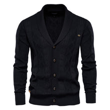 Load image into Gallery viewer, AIOPESON Cotton Argyle Cardigan Men Casual Single Breasted Solid Color Business Mens Cardigans New Winter Fashion Sweater Man

