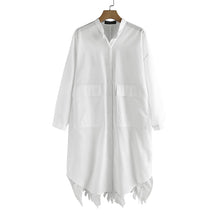 Load image into Gallery viewer, Women Lace Crochet Shirt ZANZEA Casual Lapel Neck Long Sleeve Hollow Out Shirts Loose Long Tops Femme Patchwork Blusas Chemise
