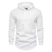 Load image into Gallery viewer, AIOPESON Cotton Streetwear Hoodies Men Casual Hip Hop Solid Color Waffle Pullover Sweatshirt Men New Autumn Simple Hoodie Male
