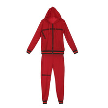 Load image into Gallery viewer, 2021 Autumn Women's Sportswear 2pcs Women's Hooded Long Sleeve Zip Crop Tops Long Pants Trousers Loose Casual Clothes Set
