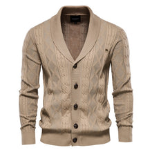 Load image into Gallery viewer, AIOPESON Cotton Argyle Cardigan Men Casual Single Breasted Solid Color Business Mens Cardigans New Winter Fashion Sweater Man
