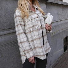 Load image into Gallery viewer, ZXQJ Vintage Women Soft Tweed Shirts 2021 Spring-Autumn Fashion Ladies Elegant Loose Blouses Streetwear Girls Oversize Outwear
