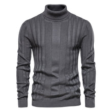 Load image into Gallery viewer, AIOPESON Winter Slim Fit Warm Pullovers Turtleneck Sweater Men Quality Knitted Striped Mens Sweaters Pull Men
