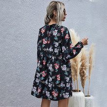 Load image into Gallery viewer, 2021 New Autumn Winter Fashion Floral Dress Women Casual Full Sleeve High Waist Loose Print Dress
