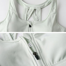 Load image into Gallery viewer, Sports Bra Women Fitness Yoga Bras Workout Zip Front Wireless Bras For Women Mesh Tank Crop Top Zipper Training Gym Tops Wear

