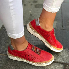 Load image into Gallery viewer, 2021 Women Slip on Sneakers Shallow Loafers Vulcanized Shoes Breathable Hollow Out Casual Ladies Shoes Woman Plus Size Dropship
