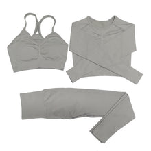 Load image into Gallery viewer, Seamless Women Gym Set Long Sleeve Top Belly Control High Waist Sport Leggings Gym Clothes Girls Tracksuit Sport Suit Sportwear
