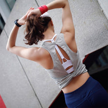 Load image into Gallery viewer, SALSPOR Women Yoga Tank Seamless Backless Breathable Loose Gym Top Fitness Sports Quick Dry Workout leggings Female Shirts
