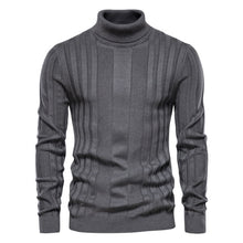 Load image into Gallery viewer, AIOPESON Winter Slim Fit Warm Pullovers Turtleneck Sweater Men Quality Knitted Striped Mens Sweaters Pull Men
