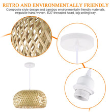 Load image into Gallery viewer, LemonBest Chinese Lighting Rattan Lamp Hand Made Bamboo Chandelier Retro Garden Restaurant Bedroom Cafe Bar Lounge
