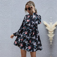 Load image into Gallery viewer, 2021 New Autumn Winter Fashion Floral Dress Women Casual Full Sleeve High Waist Loose Print Dress
