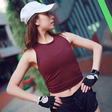 Load image into Gallery viewer, SALSPOR Women Yoga Tank Seamless Backless Breathable Loose Gym Top Fitness Sports Quick Dry Workout leggings Female Shirts

