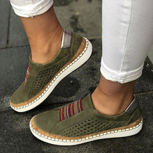 Load image into Gallery viewer, 2021 Women Slip on Sneakers Shallow Loafers Vulcanized Shoes Breathable Hollow Out Casual Ladies Shoes Woman Plus Size Dropship
