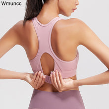 Load image into Gallery viewer, Wmuncc Sports Bra Women Yoga Crop Top Shockproof Push Up Underwear Fitness Athletic Vest Gym Sportswear Activewear Female
